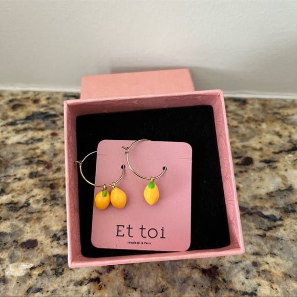 Et Toi Imagined in Paris Citron Earrings - Picture 6 of 8